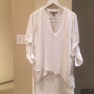 BCBG Maxazria White Silk Blouse!
